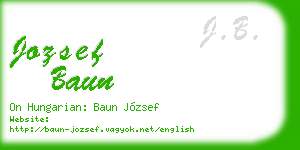 jozsef baun business card